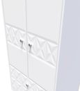 San Jose White 2 Door 2 Drawer Tall Wardrobe