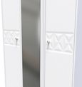 San Jose White 3 Door Tall Triple Wardrobe - 1 Mirror