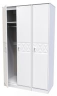 San Jose White 3 Door Tall Triple Wardrobe