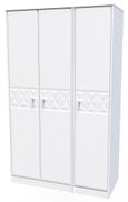 San Jose White 3 Door Tall Triple Wardrobe