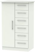 Sherwood Porcelain 1 Door Midi Wardrobe