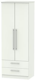 Sherwood Porcelain 2 Door 2 Drawer Tall Wardrobe