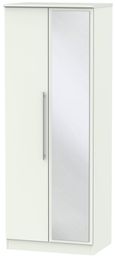Sherwood Porcelain 2 Door Tall Wardrobe - 1 Mirror