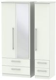 Sherwood Porcelain 3 Door Combi Wardrobe - 1 Mirror