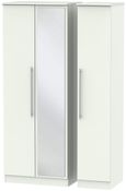Sherwood Porcelain 3 Door Tall Triple Wardrobe - 1 Mirror