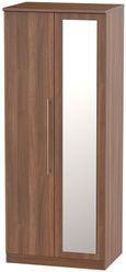 Sherwood Walnut Effect 2 Door Wardrobe - 1 Mirror