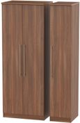 Sherwood Walnut Effect 3 Door Tall Triple Wardrobe