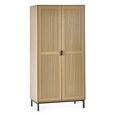 Sia Wardrobe - 2 Door - Ribbed - Oak