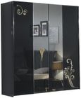 Sofia Black Italian 2 Door Sliding Wardrobe with Mirrors
