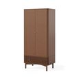 Soho Gents  Slatted Wardrobe - 2 Door - Dark Oak