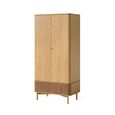 Soho Gents Slatted Wardrobe - 2 Door - Oak