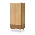 Soho Gents Slatted Wardrobe - 2 Door - Oak