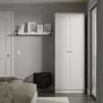 Sussex Grey and Oak Effect 2 Door Plain Tall Wardrobe