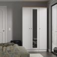 Sussex Grey and Oak Effect 3 Door Tall Triple Wardrobe - 1 Mirror