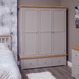 Diamond Painted Wardrobe - 3 Door - 3 Drawer