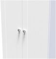 Sussex White and Oak Effect 2 Door Plain Tall Wardrobe
