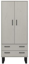 Texas Grey 2 Door 2 Drawer Wardrobe