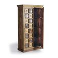 Trona Wardrobe - Acacia Wood - Brass Cladded - 2 Door