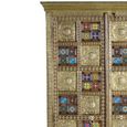 Trona Wardrobe - Acacia Wood - Brass Cladded - 2 Door