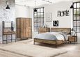 Urban Industrial Style Wardrobe - 4 Door 1 Drawer - Rustic Wood