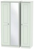 Victoria Grey 3 Door Triple Wardrobe - 1 Mirror