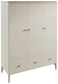 Marlow Wardrobe - 3 Door - 3 Drawer - Cashmere Oak
