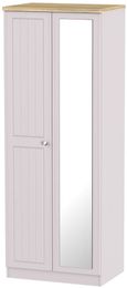 Vienna Cashmere 2 Door Tall Wardrobe - 1 Mirror