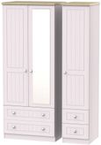 Vienna Cashmere 3 Door Combi Wardrobe - 1 Mirror