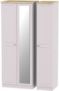 Vienna Cashmere 3 Door Tall Triple Wardrobe - 1 Mirror