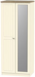 Vienna Cream 2 Door Wardrobe - 1 Mirror