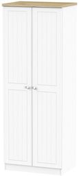 Vienna Porcelain 2 Door Plain Tall Wardrobe