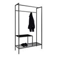 Vita Open Wardrobe - Black Melamine
