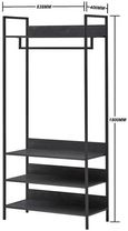Warren 4 Shelves Wide Open Wardrobe - Variant Available