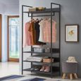Warren 4 Shelves Wide Open Wardrobe - Variant Available