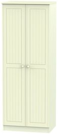 Warwick Cream 2 Door Plain Tall Wardrobe