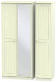 Warwick Cream 3 Door Triple Wardrobe - 1 Mirror
