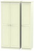 Warwick Cream 3 Door Triple Wardrobe
