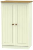 Warwick Cream and Oak Midi Wardrobe