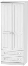 Warwick White 2 Door 2 Drawer Tall Wardrobe