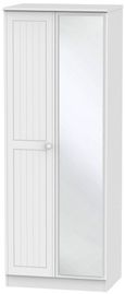 Warwick White 2 Door Tall Wardrobe - 1 Mirror