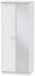 Warwick White 2 Door Wardrobe - 1 Mirror