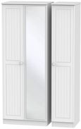 Warwick White 3 Door Tall Triple Wardrobe - 1 Mirror