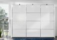 Miami2 Sliding Wardrobe - 3 Door - White Glass