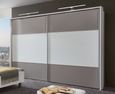 Portland Sliding Wardrobe - 2 Door - White and Grey