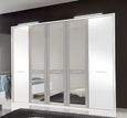 Portland Wardrobe - 5 Door Mirror - White and Grey