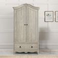Camille Wardrobe - 2 Door - 1 Drawer - Grey Oak