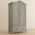 Camille Wardrobe - 2 Door - 1 Drawer - Grey Oak