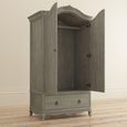 Camille Wardrobe - 2 Door - 1 Drawer - Grey Oak