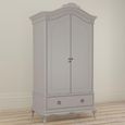 Etienne Wardrobe - 2 Door - 1 Drawer - Grey