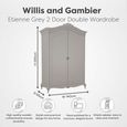 Etienne Wardrobe - 2 Door - Grey